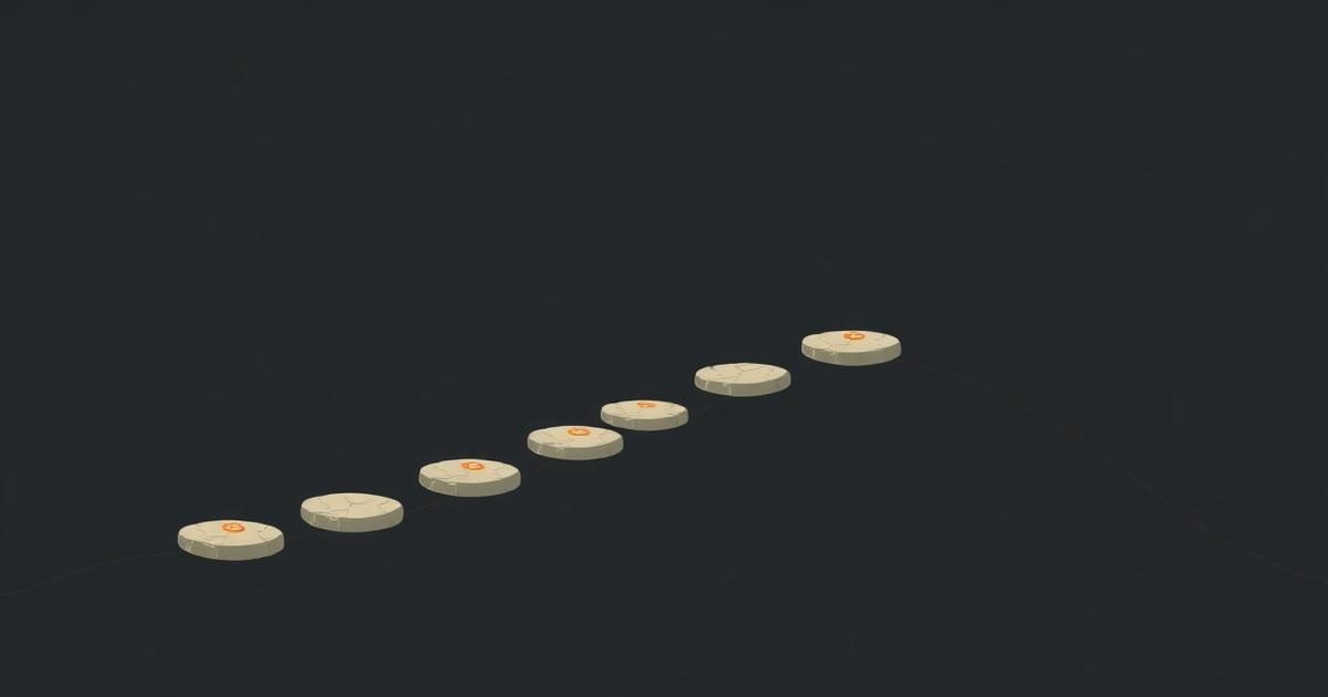 Illustration of small stepping stones leading up a gentle hill, each stone marked with a tiny daily habit